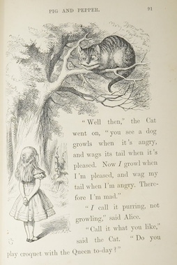 [Dodgson, Rev. Charles Lutwidge] Alice's Adventures in Wonderland. By Lewis Carroll. With forty-two illustrations by John Tenniel. First Published Edition. engraved frontis., half title; 20th cent. gilt ruled and pictori